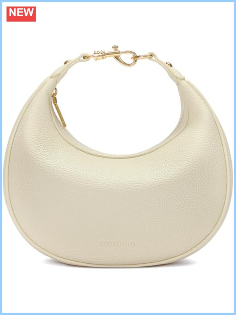Vegan Leather Crescent Crossbody Purse Removable Adjustable Strap